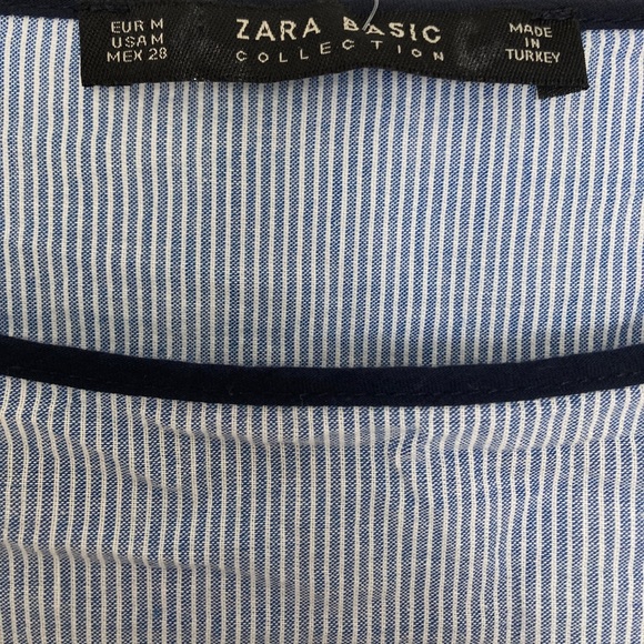 ZARA | pinstriped short sleeve dress with pockets - Picture 3 of 3